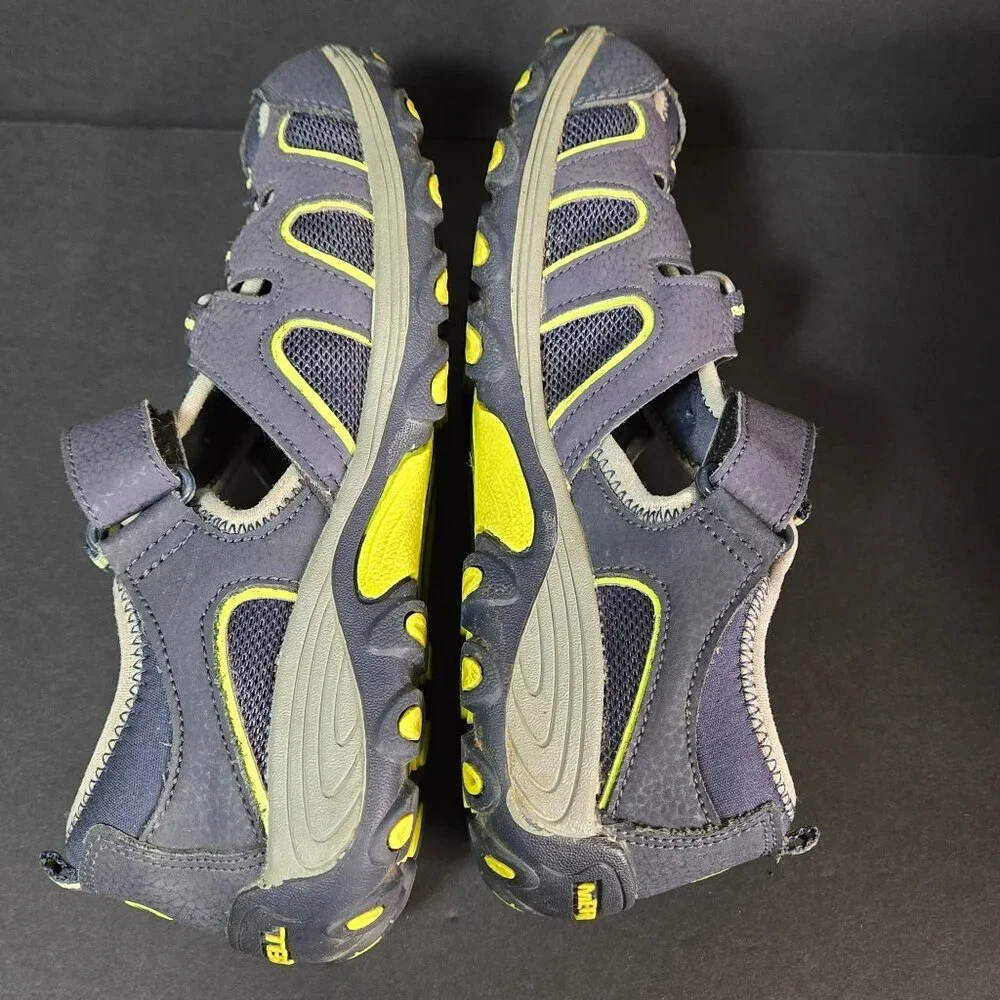 Merrell Boys Hydro H2O Sandals Size 4M Navy & Yellow Durable Athletic Footwear
